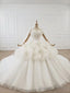 Shop White Sweetheart Ruched Tulle Ball Gown Beading Huate Couture Wedding Dress