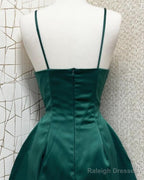 Short A-Line Spaghetti Strap Satin Dresses