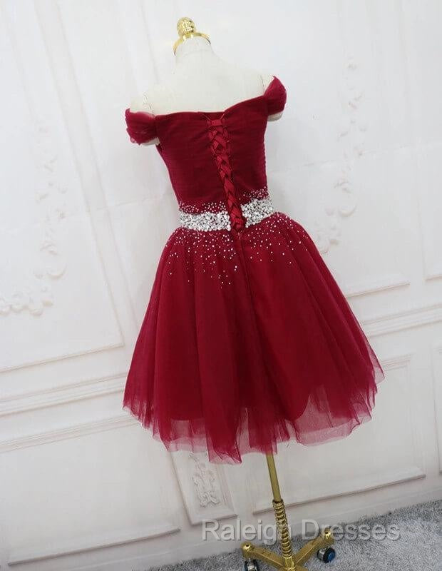 Short Black Tulle Off The Shoulder Dress Beaded Sashes