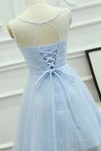 Short Blue Lace Prom Graduation Homecoming Dresses