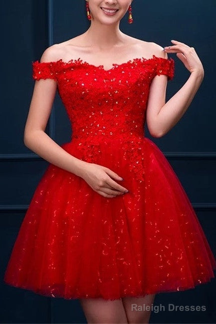 Short Burgundy Prom Dress Sequin Lace