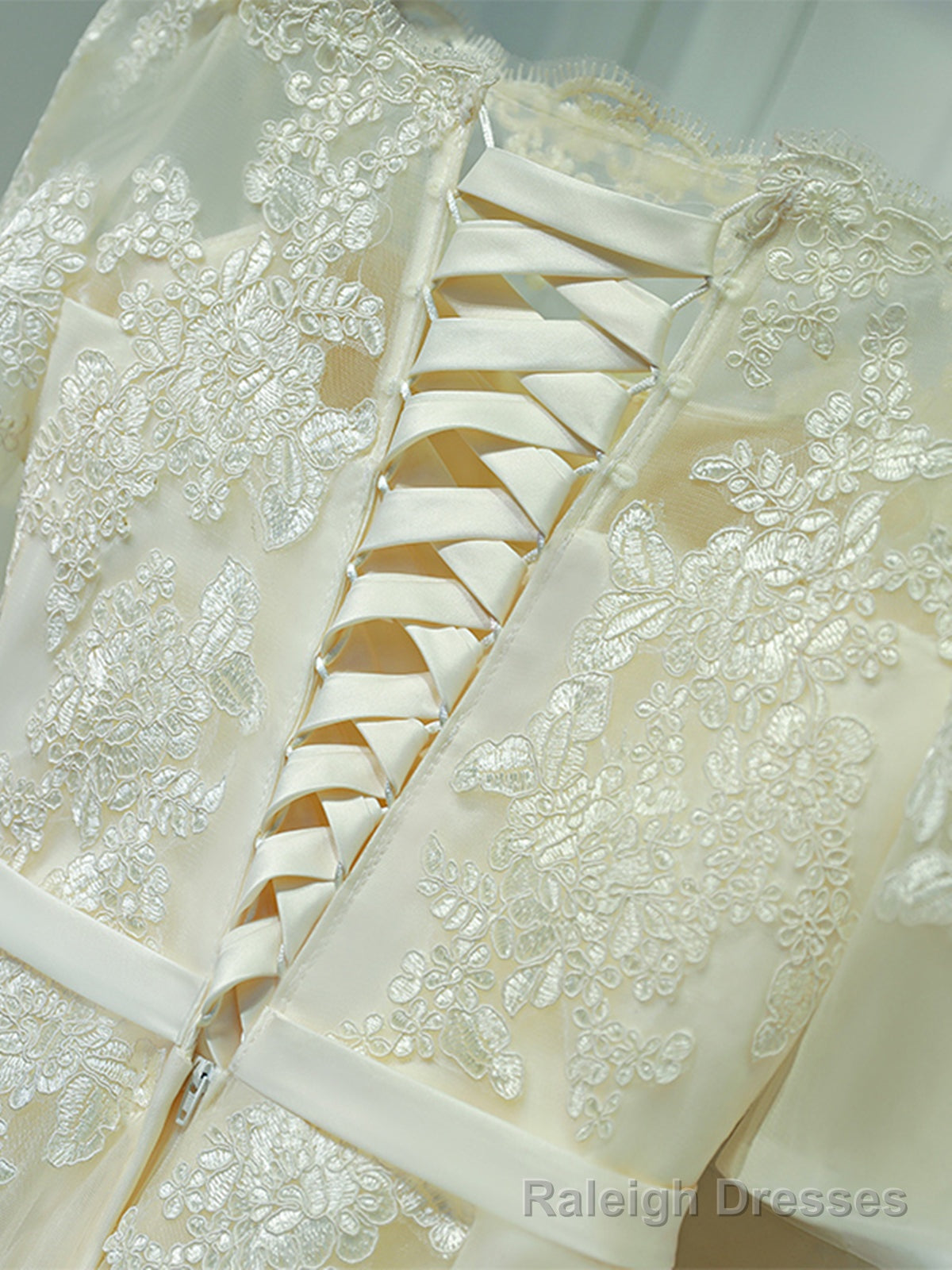 Short Champagne Lace Prom Dresses, Short Champagne Lace Formal Homecoming Dresses