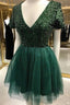 Short Dress Dark Green Homecoming Dress