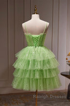 Short Green Prom Dress Short Green Graduation Homecoming Dress