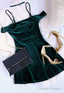 Short Homecoming Dress, Hunter Green Homecoming Dress