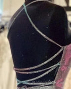 Short Iridescent Blue Glitter Dress