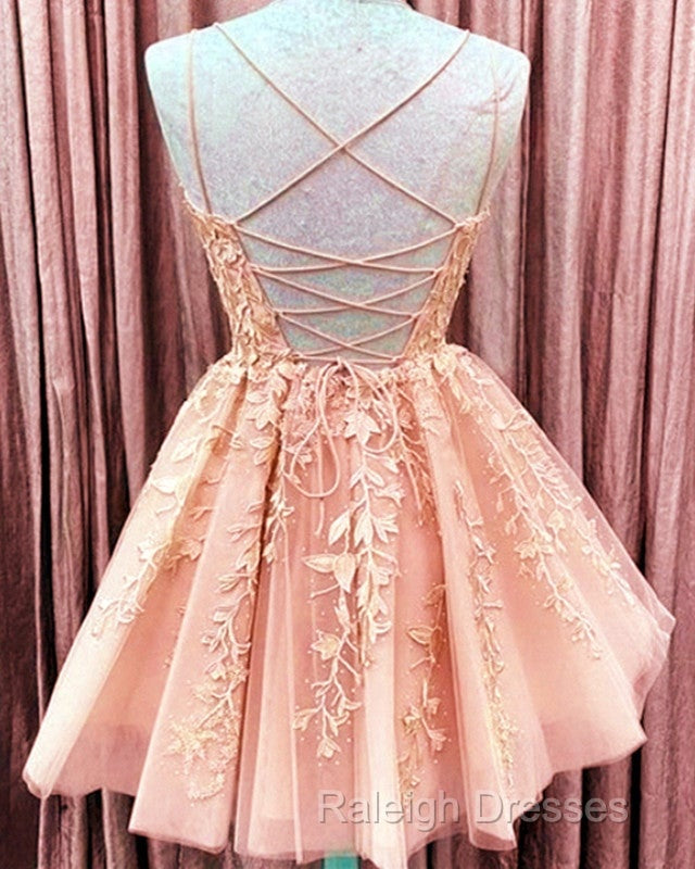 Short Junior Prom Dresses Tulle Appliques Secondary image