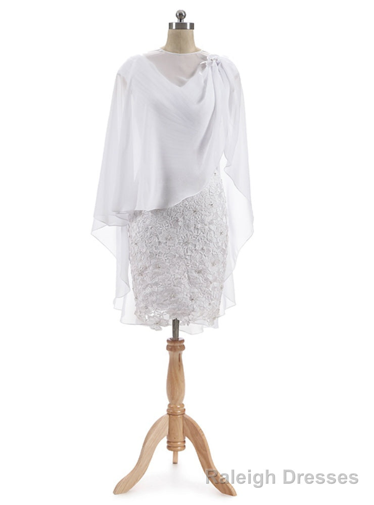 Short Mother Of The Bride Dress And Jacket Sheath Knee Length Pleated