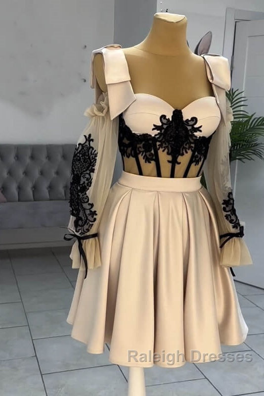 Short Nude Satin Lace Embroidery Corset Dress Secondary image