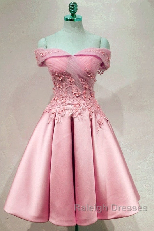 Short Off Shoulder Prom Homecoming Dress Lace Embroidery