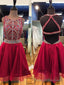 Short Prom Dress Scoop Homecoming Dresses A Line Homecoming Dress