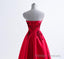 Short Prom Dresses Strapless Satin 3D Flower Floral Flowers