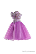 Short Purple Homecoming Dress Short Prom Dress With Beading