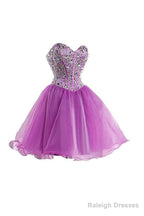 Short Purple Homecoming Dress Short Prom Dress With Beading