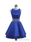 Short Satin Backless Sweet 16 Homecoming Dress Cocktail Party Dress