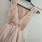 Short Satin Lace Open Back Homecoming Dress For Cocktail Prom