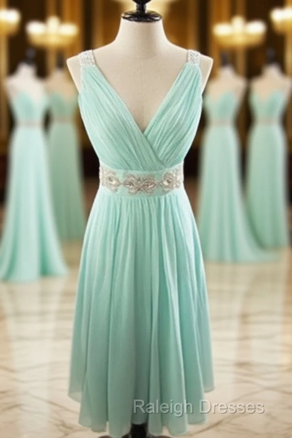 Short Seafoam Blue Prom Dress/Homecoming Dress/Bridesmaid Dress/Wedding Party Dress/Mini Dress Main image