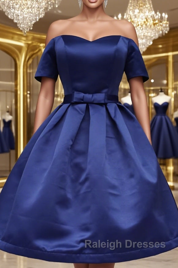 Short Sleeves Short Prom Dresses, Short Sleeves Short Formal Homecoming Graduation Dresses Main image