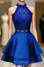 Short Two Piece Prom Dress Halter