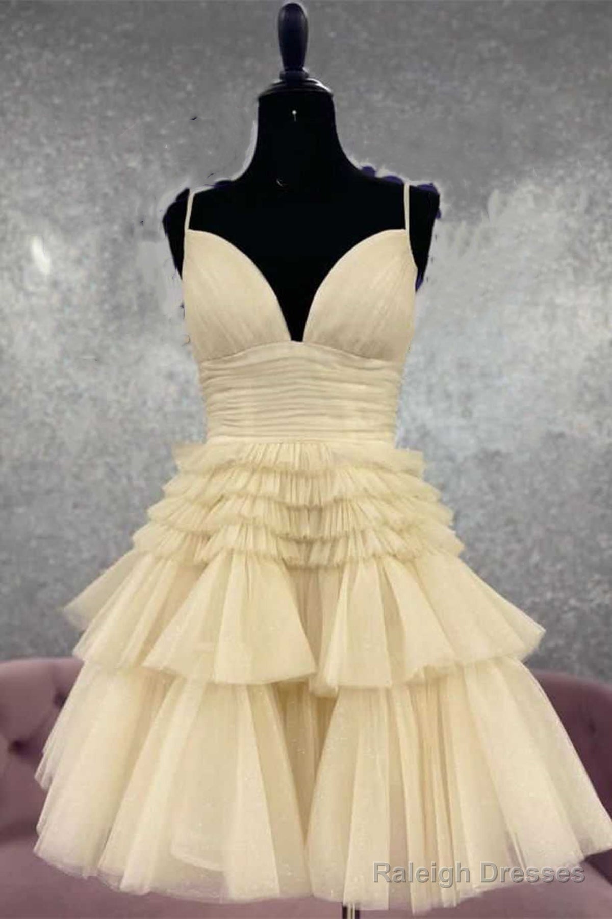 Short V Neck Blue Pink Champagne Prom Dresses, V Neck Blue Pink Champagne Formal Homecoming Dresses