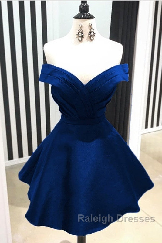 Short V Neck Off The Shoulder Homecoming Dress Secondary image