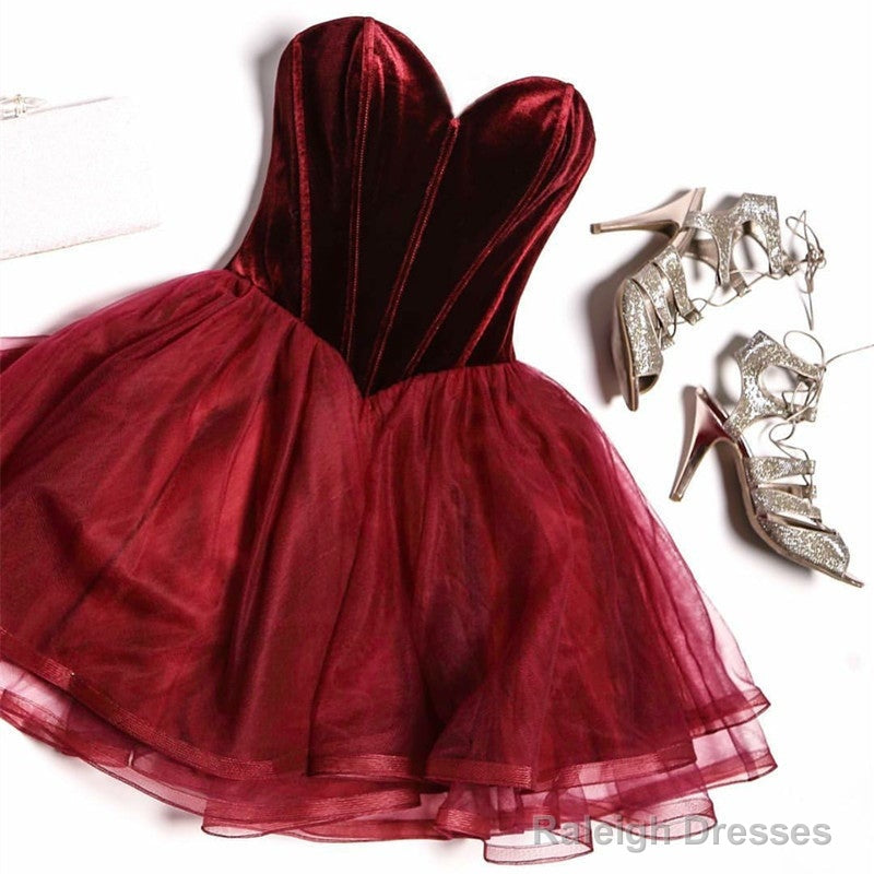 Short Velvet Corset Tulle Homecoming Dress Main image