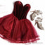 Short Velvet Corset Tulle Homecoming Dress