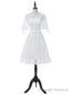 Short Wedding Dresses A-line Half Sleeves Short Lace Beach