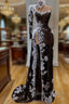Side Slit Prom Dress Mermaid Prom Dress Lace Prom Dress