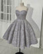 Silver Sparkly Midi Homecoming Dresses
