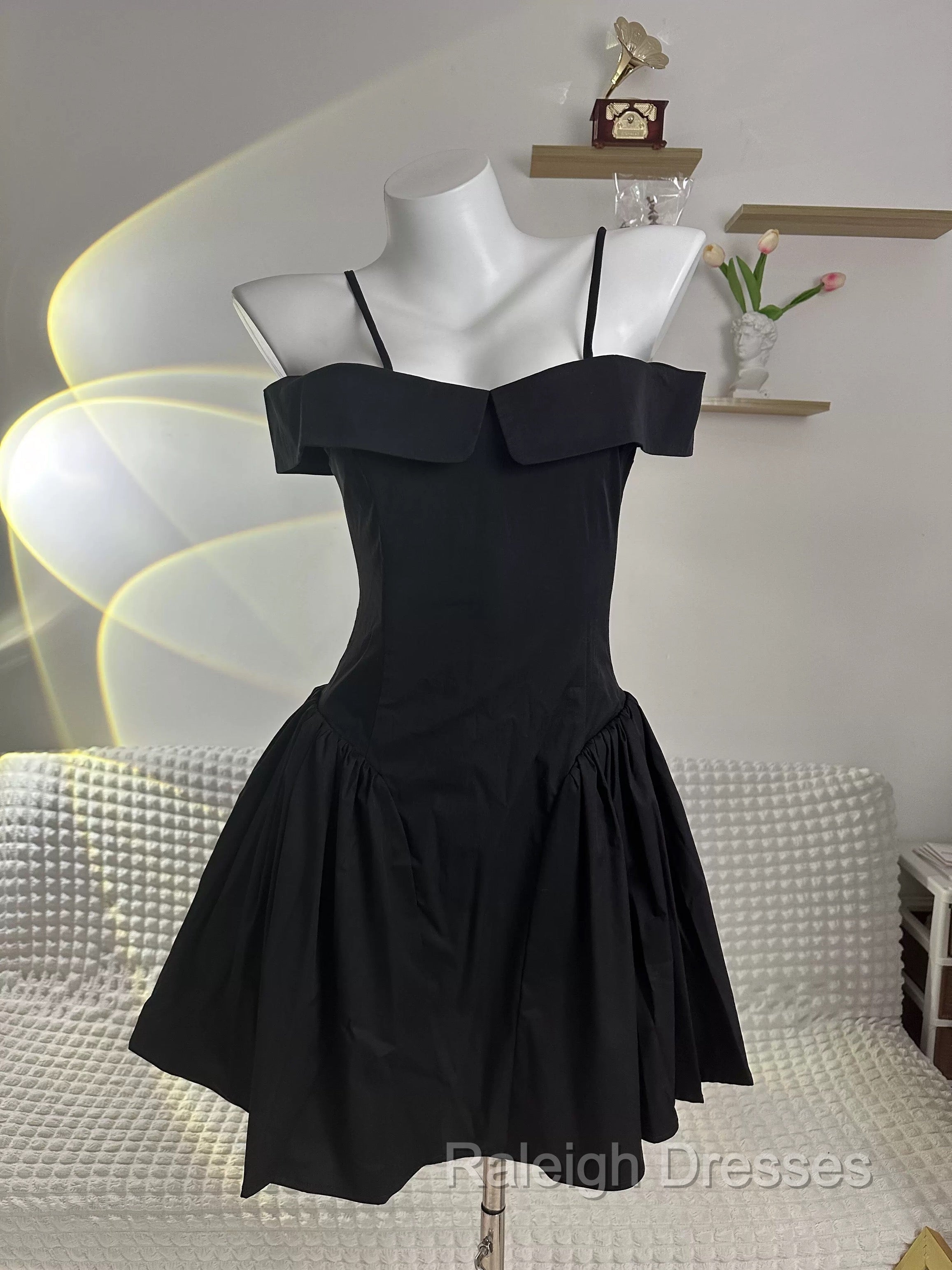 Simple A Line Black Off The Shoulder Homecoming Dress 18Th Birthday Outfits