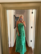 Simple A-Line Halter Long Green Prom Dresses Prom Dress