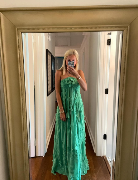 Simple A-Line Halter Long Green Prom Dresses Prom Dress