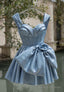 Simple A Line Straps Blue Homecoming Dress 16Th Birthday Outfits