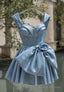 Simple A-Line Straps Blue Homecoming Dresses 16Th Birthday Outfits