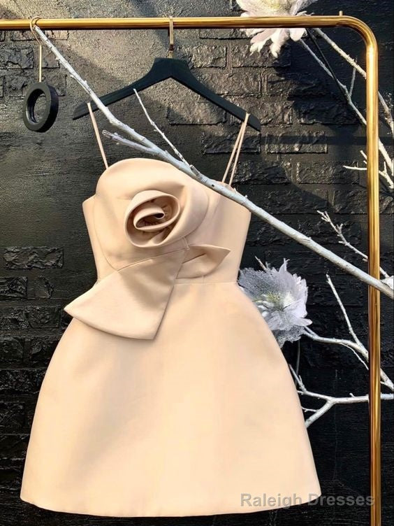 Simple A Line Straps Champagne Homecoming Dress 16Th Birthday Outfits Main image