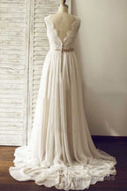Simple Beach Wedding Dresses Chiffon Fabric Dress For Wedding Bridal Gown Bride Dresses Dress For Brides