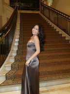 Simple Brown Spaghetti Straps A-Line Prom Dresses Prom Dresses