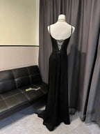 Simple Brown Spaghetti Straps A-Line Prom Dresses Prom Dresses