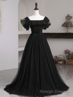 Simple Burgundy A line Long Prom Dresses, Burgundy Bridesmaid Dresses