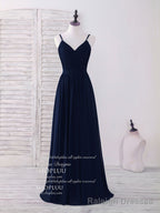 Simple Burgundy Chiffon Long Prom Dress, Burgundy Evening Dress