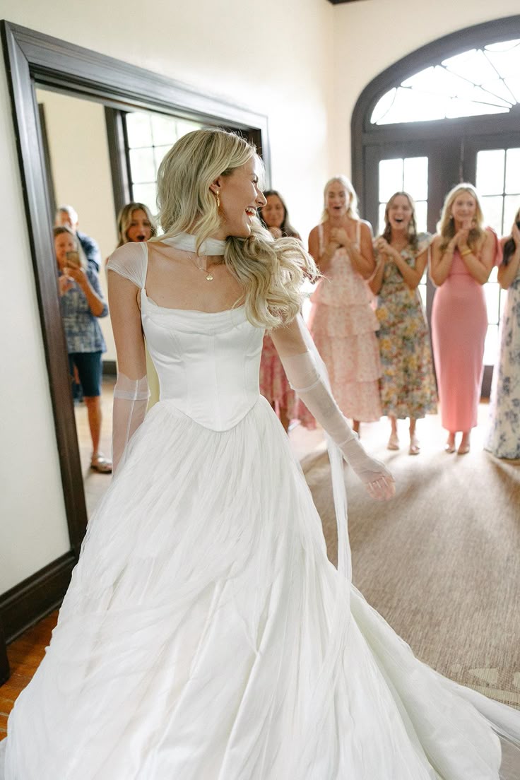 Simple Classic White A-Line Strap Satin Tulle Prom Dresses Long Wedding Dresses Secondary image