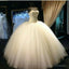 Simple Design Strapless Tulle Wedding Dress Ball Gown