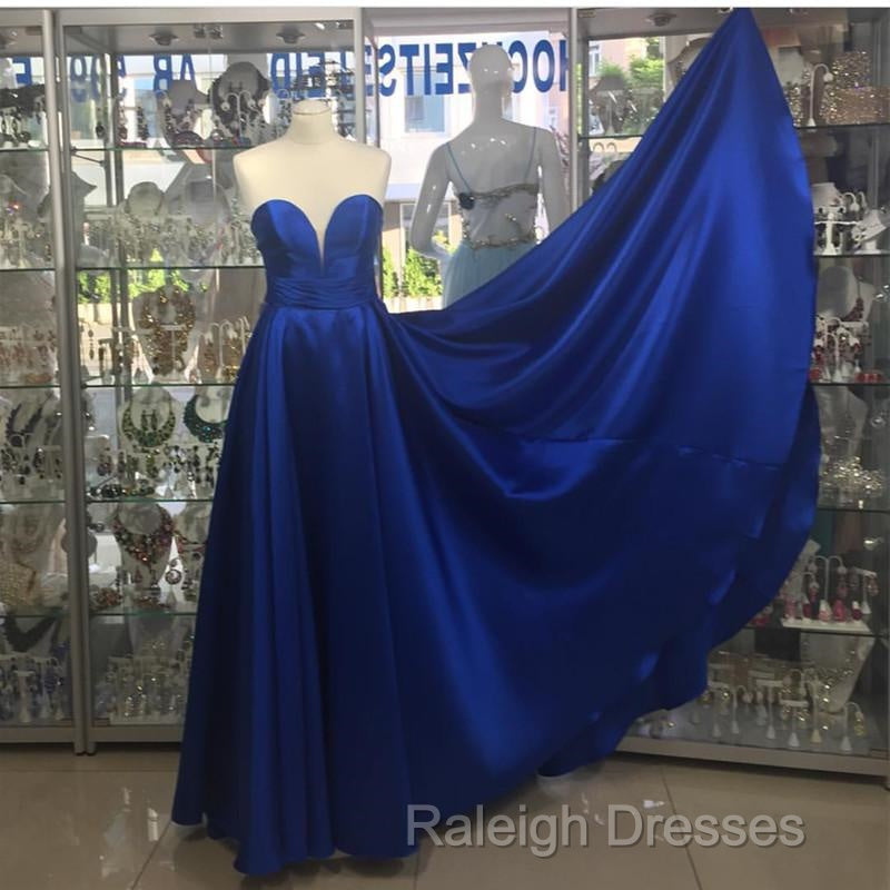 Simple Design Sweetheart Long Satin Prom Dresses Secondary image