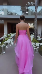 Simple Pink Prom Dresses Modest Prom Dress