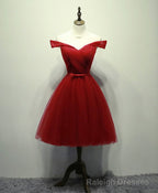 Simple Gray Tulle Short Prom Dress, Gray Tulle Bridesmaid Dress