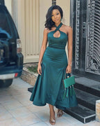 Simple Green Prom Dresses Wedding Guest Dress