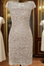 Simple Knee Length Lace Mother Of The Bride Dresses Prom Dresses