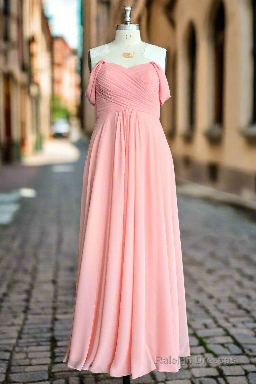 Simple Long A-line Chiffon Sweetheart Chiffon Bridesmaid Dresses Main image