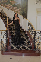 Simple Mermaid Black Sequin Prom Dress 22Th Birthday Outfit
